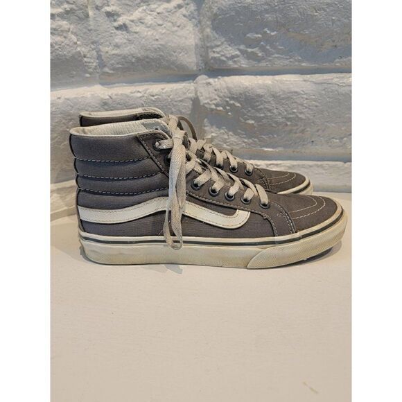Vans off the wall Sk8 hi grey 721278 Canvas Gray Men's 5 Women's 6.5 - Picture 1 of 8